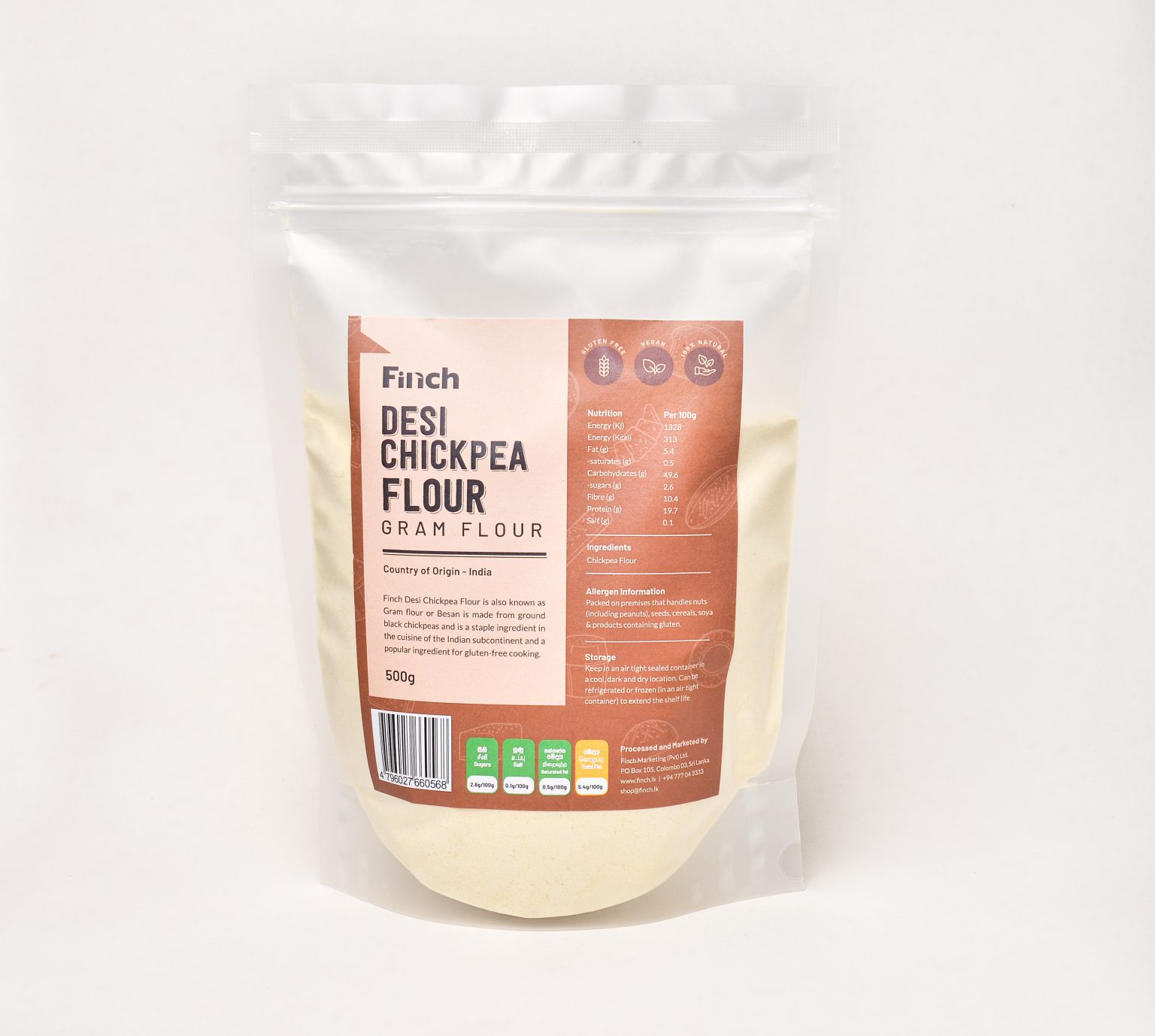 Desi Chickpea Flour 500g (Gram Flour) Finch